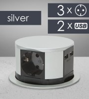Predlžovačka skrytá - 3-itá + USB