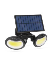 Solárny reflektor s pohybovým senzorom - otáčateľná hlava - 2 COB LED