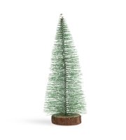 Mini dekoračný umelý vianočný strom - 25 cm - zasnežený, zelený