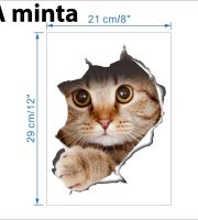 3D nálepka mačka - vzor A