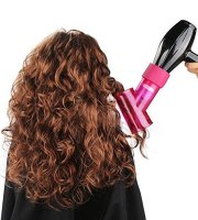 Vlasový nástavec na sušič na vlnité vlasy, vlasový valec v odtieni ružovej