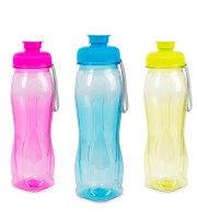 Športová fľaša - plastová,priehľadná - 750 ml, 3 farby